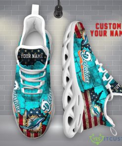 Miami Dolphins NFL Flag Pattern Clunky Shoes Max Soul Shoes Custom Name 5 Miami Dolphins NFL Flag Pattern Clunky Shoes Max Soul Shoes Custom Name Product Photo 3