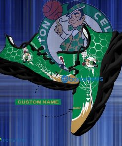 NBA Boston Celtics Hexagonal Pattern Chunky Sneaker Gift For Big Fans Max Soul Shoes Personalized - Personalized NBA Boston Celtics Hexagonal Pattern Max Soul Shoes Photo 1