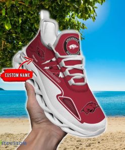 NCAA Arkansas Razorbacks Max Soul Shoes For Fans Sports Sneakers Gift Men Women Fans Custom Name - NCAA Arkansas Razorbacks Max Soul Shoes Personalized_1