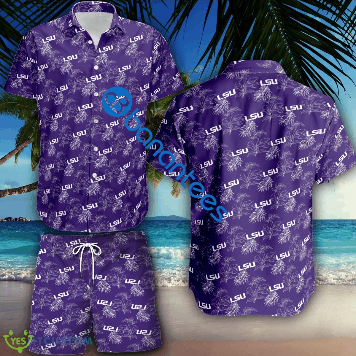 NCAA LSU Tigers Combo Hawaiian Shirt & Short Logo Summer Beach 2 NCAA LSU Tigers Combo Hawaiian Shirt & Short Logo Summer Beach - NCAA LSU Tigers Combo Hawaiian Shirt & Short Logo Summer Beach