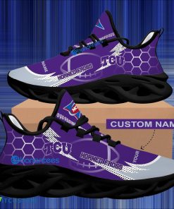 NCAA TCU Horned Frogs Hexagonal Pattern Chunky Sneaker Gift For Big Fans Max Soul Shoes Personalized - Personalized NCAA TCU Horned Frogs Hexagonal Pattern Max Soul Shoes Photo 2