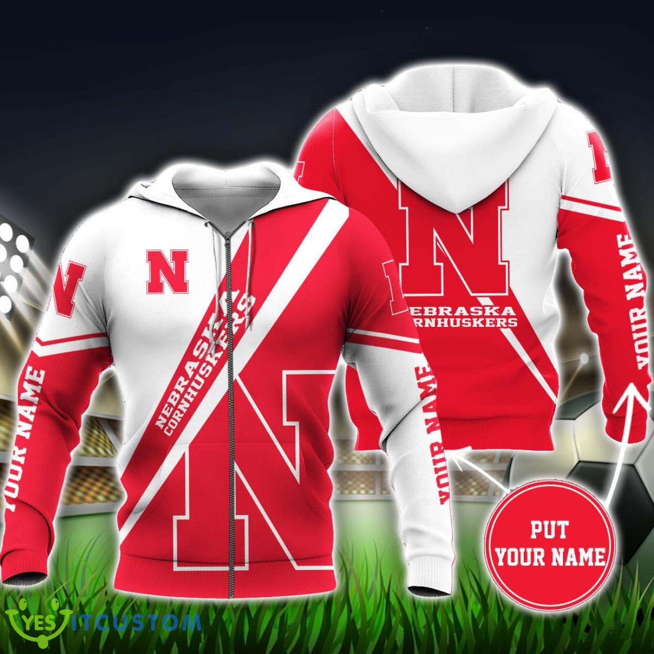Nebraska Cornhuskers Custom Name 3D Hoodie Unisex Sport Team Gift 4 Nebraska Cornhuskers Custom Name 3D Hoodie Unisex Sport Team Gift Product Photo 1