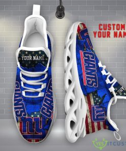 New York Giants NFL Flag Pattern Clunky Shoes Max Soul Shoes Custom Name Product Photo 3