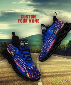 New York Giants NFL Flag Pattern Clunky Shoes Max Soul Shoes Custom Name Product Photo 1