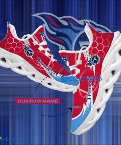 NFL Tennessee Titans Hexagonal Pattern Chunky Sneaker Gift For Big Fans Max Soul Shoes Personalized - Personalized NFL Tennessee Titans Hexagonal Pattern Max Soul Shoes Photo 1