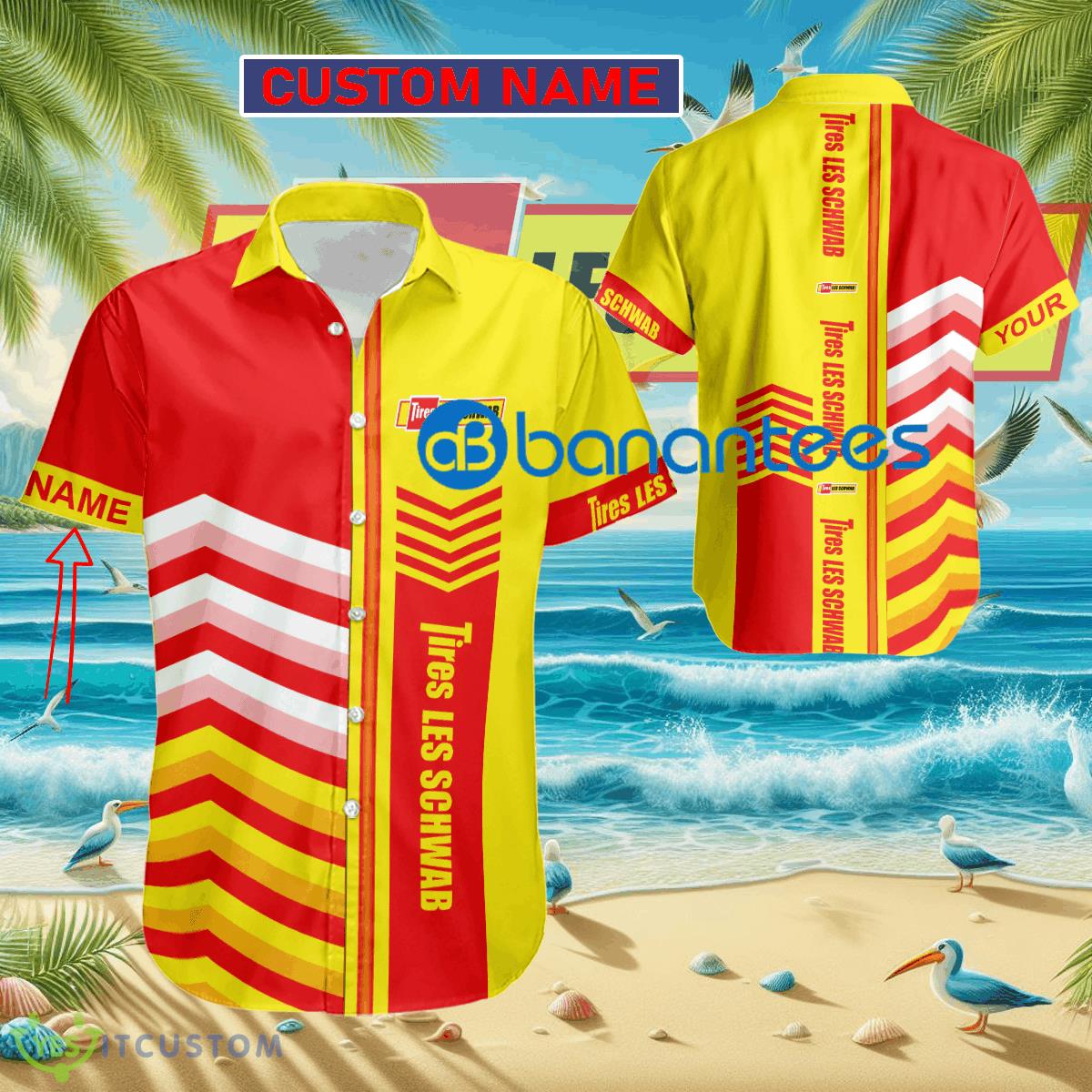 Personalized Les Schwab Tire Contemporary Logo AOP Hawaiian Shirt For Men And Women 2 Personalized Les Schwab Tire Contemporary Logo AOP Hawaiian Shirt For Men And Women - Personalized Les Schwab Tire Contemporary Logo AOP Hawaiian Shirt For Men And Women