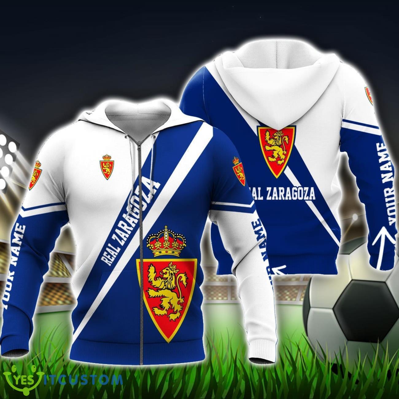 Real Zaragoza Custom Name 3D Hoodie Unisex Sport Team Gift 4 Real Zaragoza Custom Name 3D Hoodie Unisex Sport Team Gift Product Photo 1