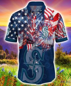 Seattle Mariners MLB Flower Hawaiian Shirt Independence Day Gift For Fans Football Shirts Product Photo 1