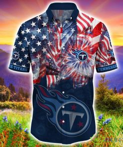 Tennessee Titans NFL Flower Hawaiian Shirt Independence Day Gift For Fans Football Shirts Product Photo 1