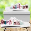 Whippet Mom Print Canvas Low Top Shoes Product Photo 1