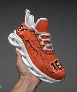 Cincinnati Bengals Lightning Pattern Max Soul Shoes Mark Chunky Sneakers - Cincinnati Bengals Lightning Pattern Max Soul Shoes_2
