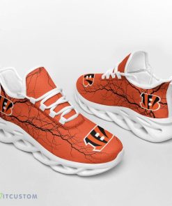 Cincinnati Bengals Lightning Pattern Max Soul Shoes Mark Chunky Sneakers - Cincinnati Bengals Lightning Pattern Max Soul Shoes_3