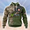 Custom Name And Number NHL Philadelphia Flyers Special Camo Skull Design Hoodie 3D All Over Print Classic Style Best Gift Product Photo 1