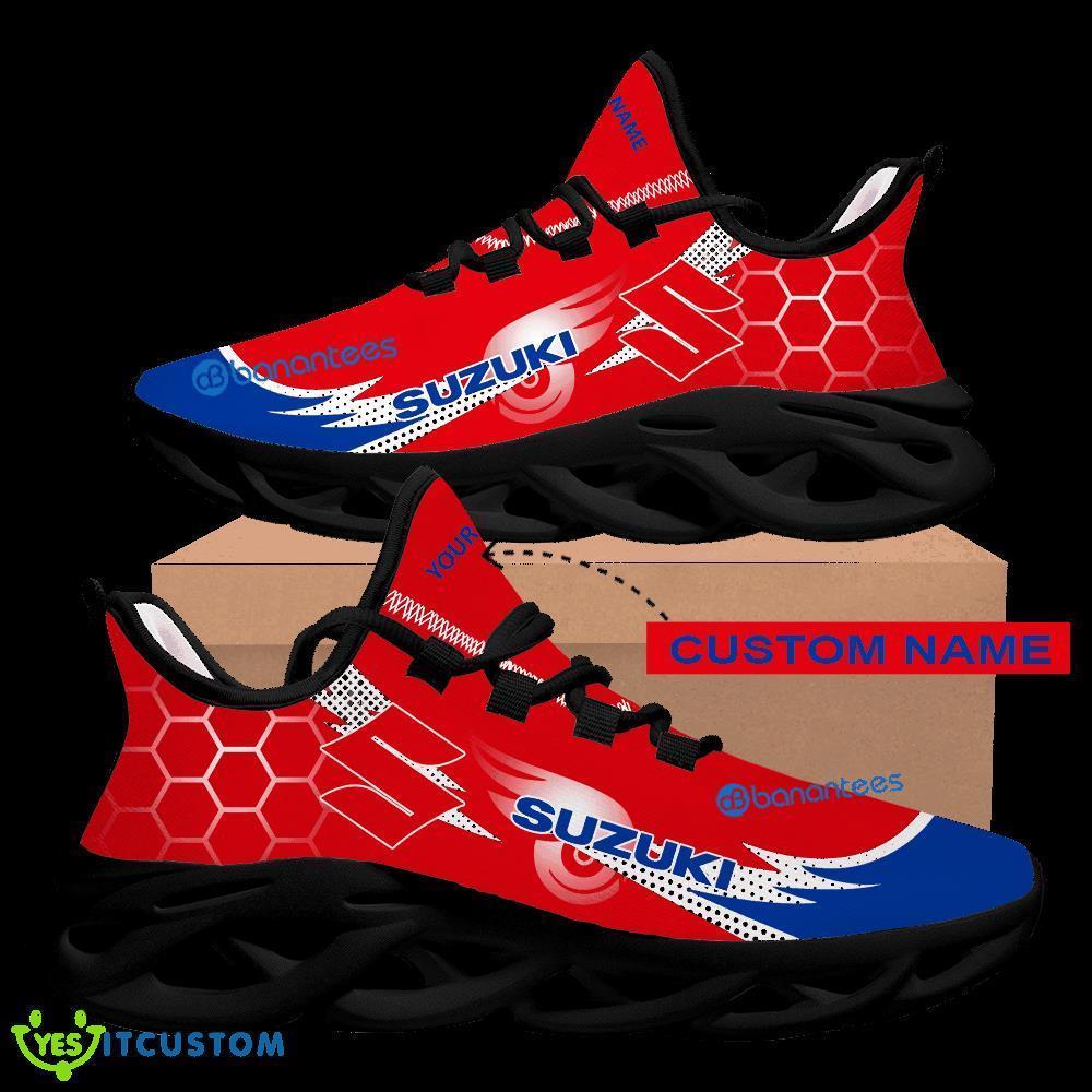 Custom Name Motorcycle Suzuki Logo Hexagonal Max Soul Sneakers New Gift Running Sports Shoes 6 Custom Name Motorcycle Suzuki Logo Hexagonal Max Soul Sneakers New Gift Running Sports Shoes - Custom Name Motorcycle Suzuki Logo Hexagonal Pattern Max Soul Shoes Photo 2