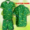 Custom Name NFL Kansas City Chiefs Combo Hawaiian Shirt And Short Green St.Patrick Day - Custom Name NFL Kansas City Chiefs Combo Hawaiian Shirt And Short Green St.Patrick Day