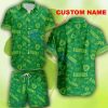 Custom Name NFL Las Vegas Raiders Combo Hawaiian Shirt And Short Green St.Patrick Day - Custom Name NFL Las Vegas Raiders Combo Hawaiian Shirt And Short Green St.Patrick Day