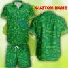 Custom Name NFL Miami Dolphins Combo Hawaiian Shirt And Short Green St.Patrick Day - Custom Name NFL Miami Dolphins Combo Hawaiian Shirt And Short Green St.Patrick Day