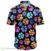 Dog Pawprint Colorful Printed Hawaiian Shirt Beach Shirt Product Photo 1