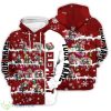 Elephant Unisex Hoodies Customized Grey Elephant Christmas Snow Pattern Red 3D Unisex Hoodie Elephant Christmas Gift Product Photo 1