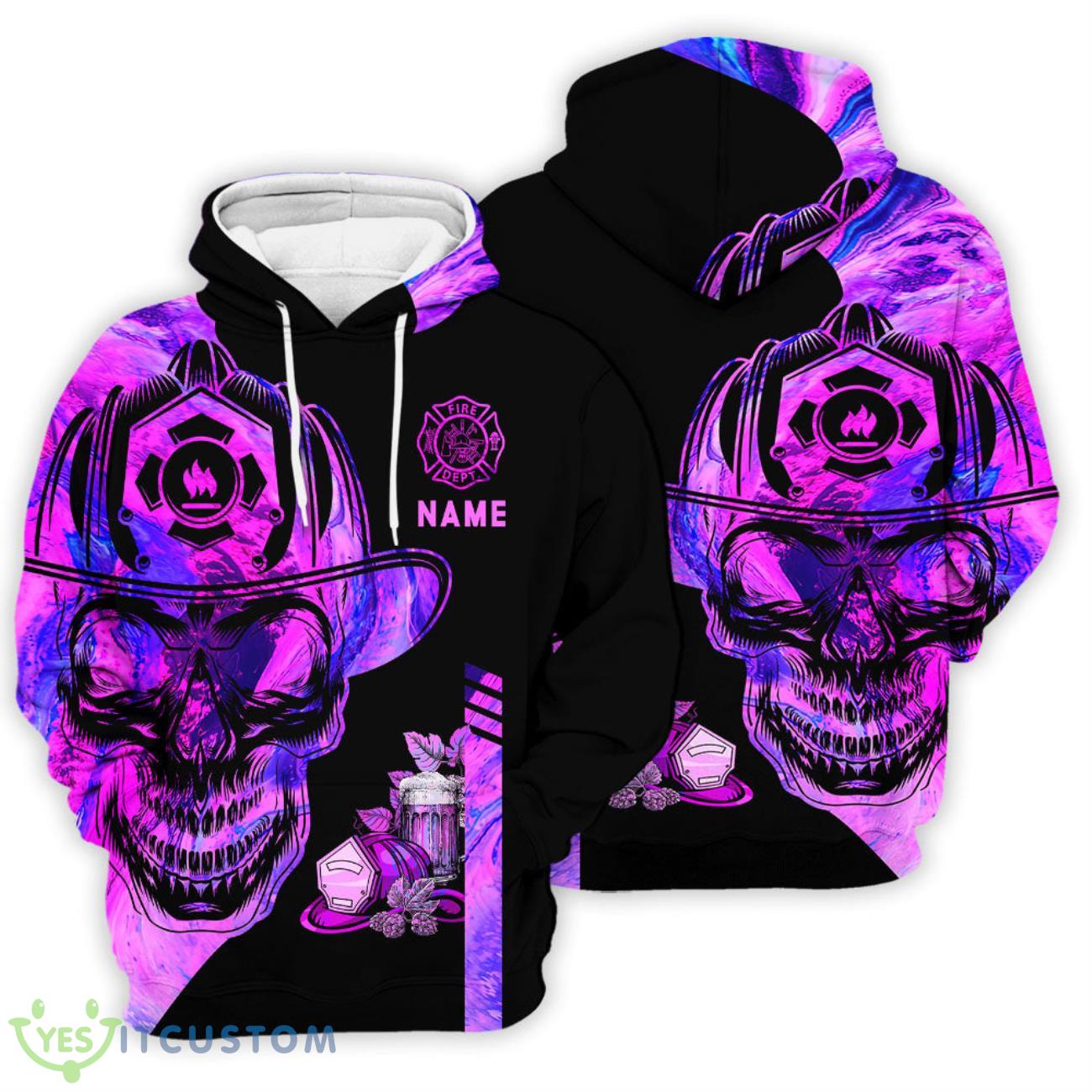 Firefighter And Beer Custom Gifts 3D Unisex Hoodie 2 Firefighter And Beer Custom Gifts 3D Unisex Hoodie Product Photo 1