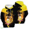 Firefighter Unisex Hoodie Firefighter With Barley Drink Black And Yellow 3D Unisex Hoodie Cool Gift Ideas Product Photo 1
