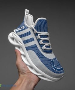 Indianapolis Colts Leaf and Stripe Pattern Men's and Women's Max Soul Shoes Unique Chunky Sneakers - Indianapolis Colts Leaf and Stripe Pattern Men's and Women's Max Soul Shoes_2