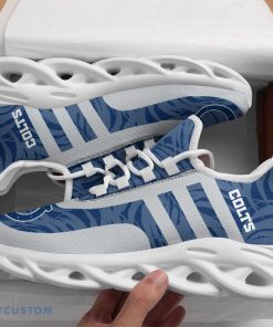 Indianapolis Colts Leaf and Stripe Pattern Men's and Women's Max Soul Shoes Unique Chunky Sneakers - Indianapolis Colts Leaf and Stripe Pattern Men's and Women's Max Soul Shoes_1