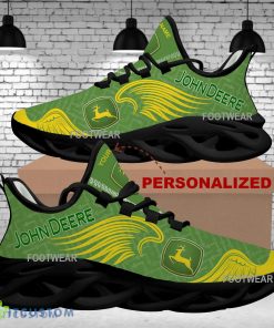 John Deere Brand Logo Wings Pattern Max Soul Shoes Personalized Representation Running Sneaker - john deere Brand Logo New Wings Pattern Max Soul Shoes Custom Name Photo 2