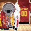 Kansas City Chiefs Travis Kelce 00 Any Name Afc Championship Red Jersey Style Gift With Custom Name And Number For Chiefs Fans Fleece Hoodie 3D All Over Print Product Photo 1