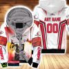 Kansas City Chiefs Tyreek Hill 00 Any Name Afc Championship White Jersey Style Gift With Custom Name And Number For Chiefs Fans Fleece Hoodie 3D All Over Print Product Photo 1