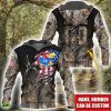 Kansas Jayhawks NCAA2-Hunting Camo Pattern Custom Name Number 3D Hoodie For Fans Father's Day Gift Product Photo 1