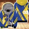Los Angeles Rams Jalen Ramsey 00 Any Name Blue Jersey Style Gift With Custom Name And Number For Rams Fans Fleece Hoodie 3D All Over Print Product Photo 1
