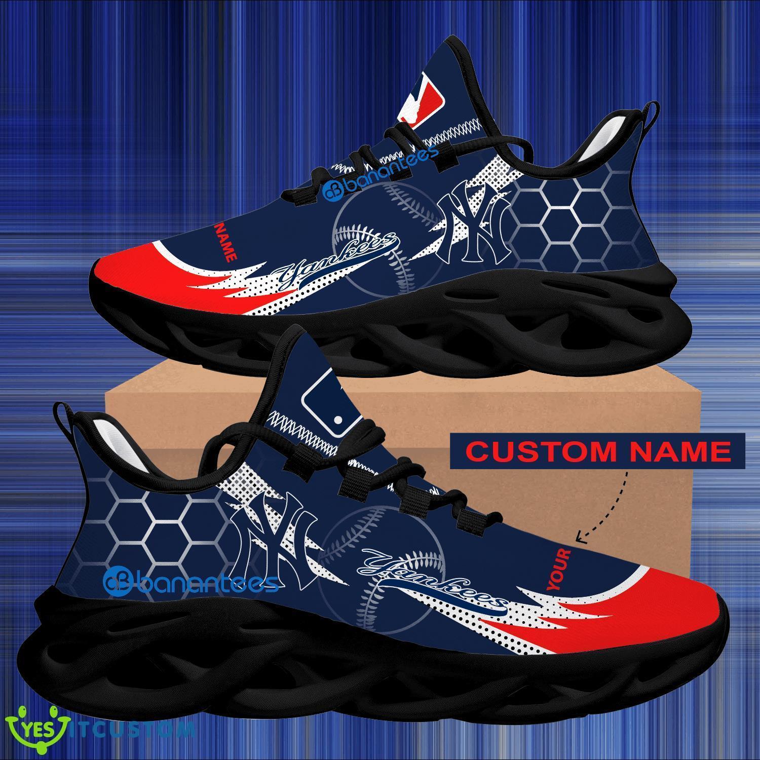 MLB New York Yankees Hexagonal Pattern Chunky Sneaker Gift For Big Fans Max Soul Shoes Personalized 6 MLB New York Yankees Hexagonal Pattern Chunky Sneaker Gift For Big Fans Max Soul Shoes Personalized - Personalized MLB New York Yankees Hexagonal Pattern Max Soul Shoes Photo 2