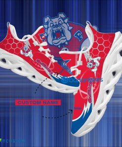 NCAA Fresno State Bulldogs Hexagonal Pattern Chunky Sneaker Gift For Big Fans Max Soul Shoes Personalized - Personalized NCAA Fresno State Bulldogs Hexagonal Pattern Max Soul Shoes Photo 1