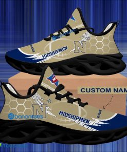 NCAA Navy Midshipmen Hexagonal Pattern Chunky Sneaker Gift For Big Fans Max Soul Shoes Personalized - Personalized NCAA Navy Midshipmen Hexagonal Pattern Max Soul Shoes Photo 2