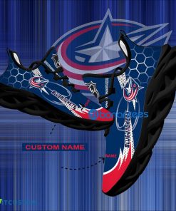 NHL Columbus Blue Jackets Hexagonal Pattern Chunky Sneaker Gift For Big Fans Max Soul Shoes Personalized - Personalized NHL Columbus Blue Jackets Hexagonal Pattern Max Soul Shoes Photo 1