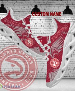 Personalized Atlanta Hawks New Wings Arrow Pattern Max Soul Shoes Running Sneaker Curate - NBA Atlanta Hawks New Wings Arrow Pattern Max Soul Shoes Photo 1