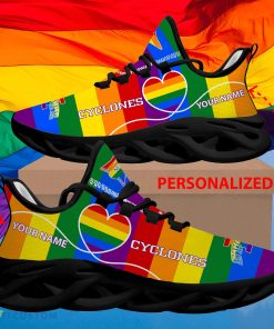 Rainbow LGBT Love NCAA Iowa State Cyclones Max Soul Shoes Personalized Pop Chunky Sneakers - Rainbow LGBT Love NCAA Iowa State Cyclones Max Soul Shoes Personalized Photo 2