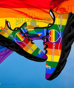 Rainbow LGBT Love NCAA Iowa State Cyclones Max Soul Shoes Personalized Pop Chunky Sneakers - Rainbow LGBT Love NCAA Iowa State Cyclones Max Soul Shoes Personalized Photo 1