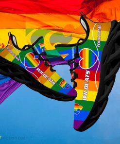 Rainbow LGBT Love NCAA Kansas State Wildcats Max Soul Shoes Personalized Explore Running Sneakers - Rainbow LGBT Love NCAA Kansas State Wildcats Max Soul Shoes Personalized Photo 1