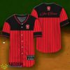 Sleek Black Vertical Striped Jim Beam Baseball Jersey Product Photo 1
