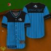 Sleek Black Vertical Striped Natural Light Baseball Jersey Product Photo 1