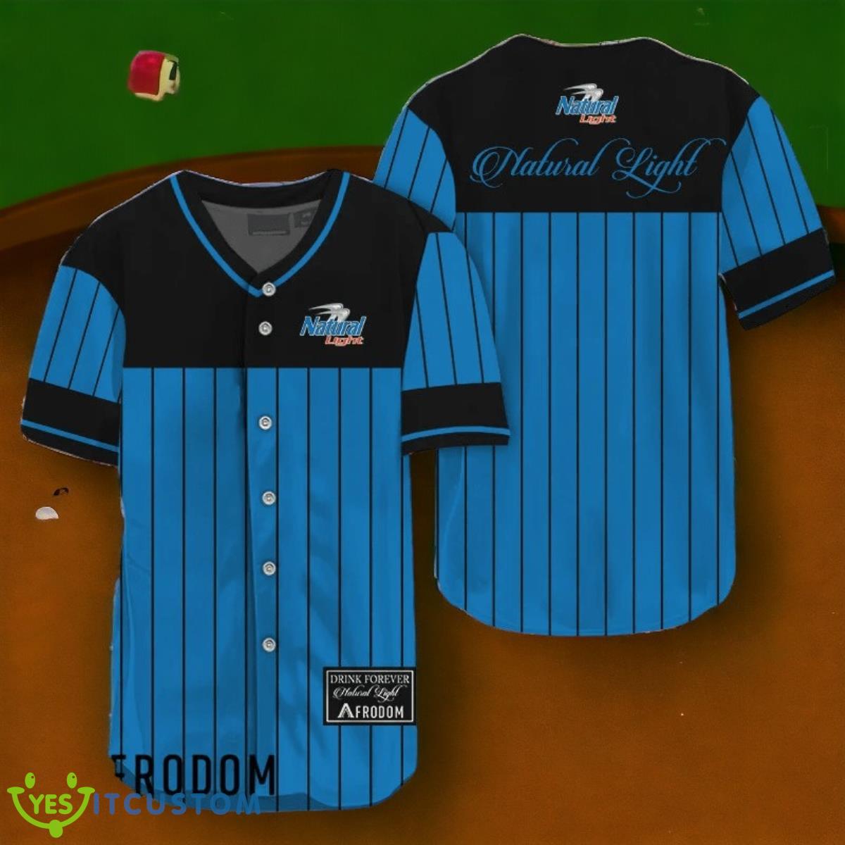 Sleek Black Vertical Striped Natural Light Baseball Jersey 3 Sleek Black Vertical Striped Natural Light Baseball Jersey Product Photo 1