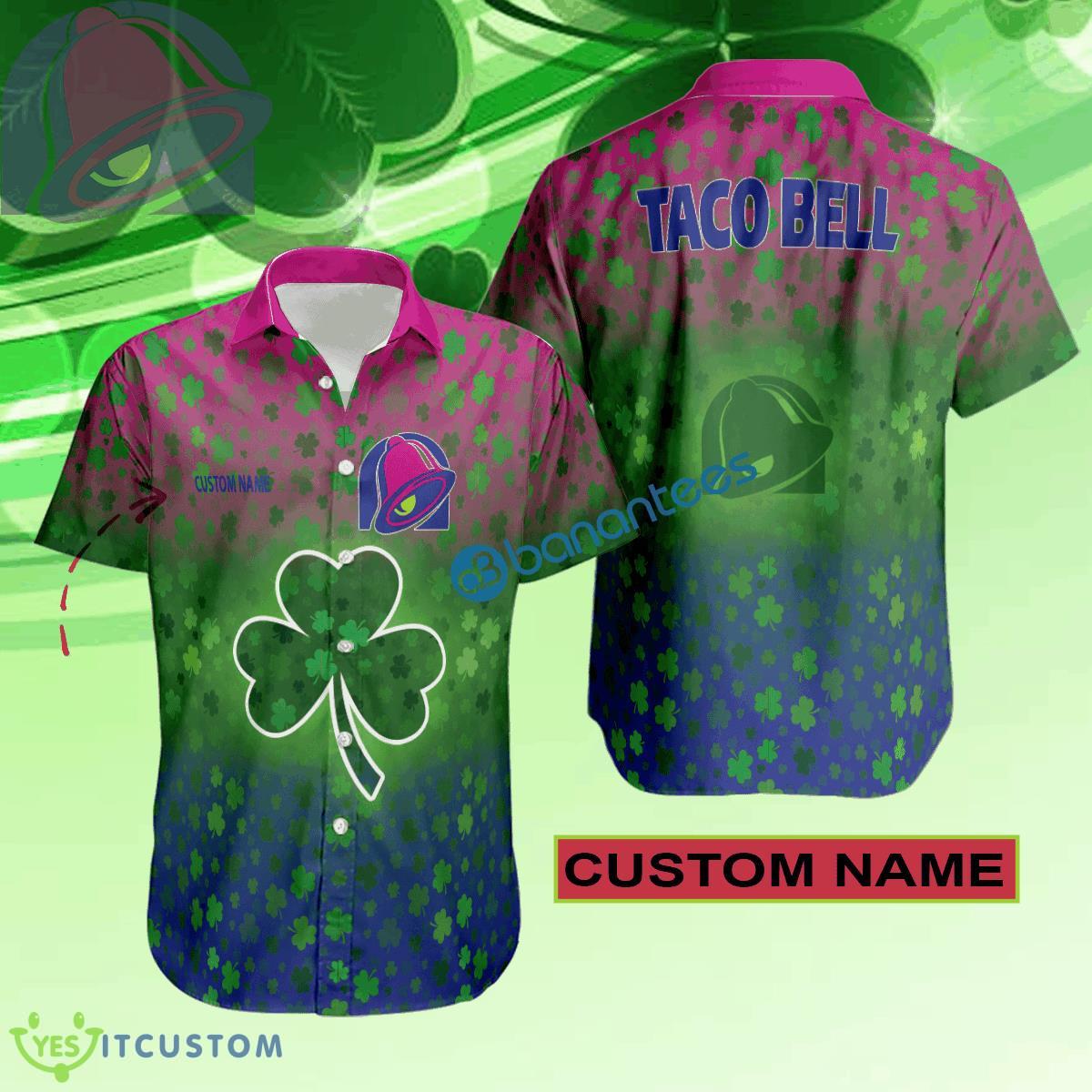 Taco Bell Hawaiian Shirt Logo Brand Design Patrick Day Custom Name 2 Taco Bell Hawaiian Shirt Logo Brand Design Patrick Day Custom Name - Taco Bell Hawaiian Shirt Logo Brand Design Patrick Day Custom Name