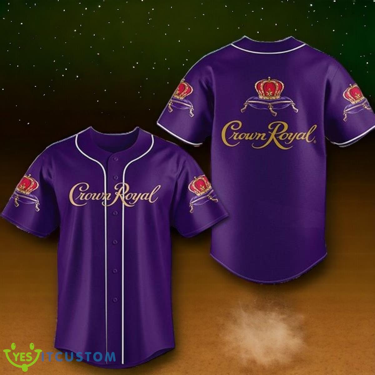 Unisex Purple Crown Royal Baseball Jersey 3 Unisex Purple Crown Royal Baseball Jersey Product Photo 1