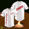 Unisex White Red Stripe Baseball Jersey Product Photo 1