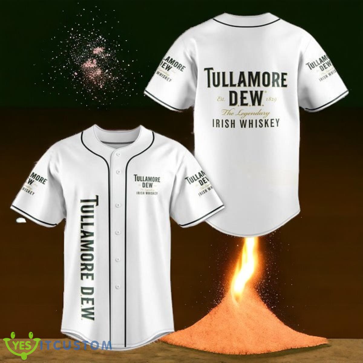 Unisex White Tullamore Dew Baseball Jersey 3 Unisex White Tullamore Dew Baseball Jersey Product Photo 1