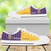 Vertical Stripes Minnesota Vikings Canvas Low Top Shoes Sporty Comfortable Fit Trending Product Photo 1