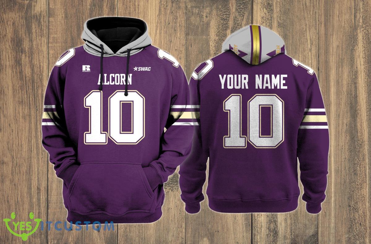 Alcorn State Braves And Lady Braves 3D Hoodie Style Gift Custom Name And Number 5 Alcorn State Braves And Lady Braves 3D Hoodie Style Gift Custom Name And Number Product Photo 2
