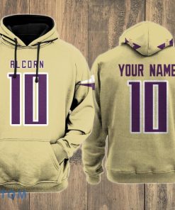 Alcorn State Braves And Lady Braves 3D Hoodie Style Gift Custom Name And Number Product Photo 1